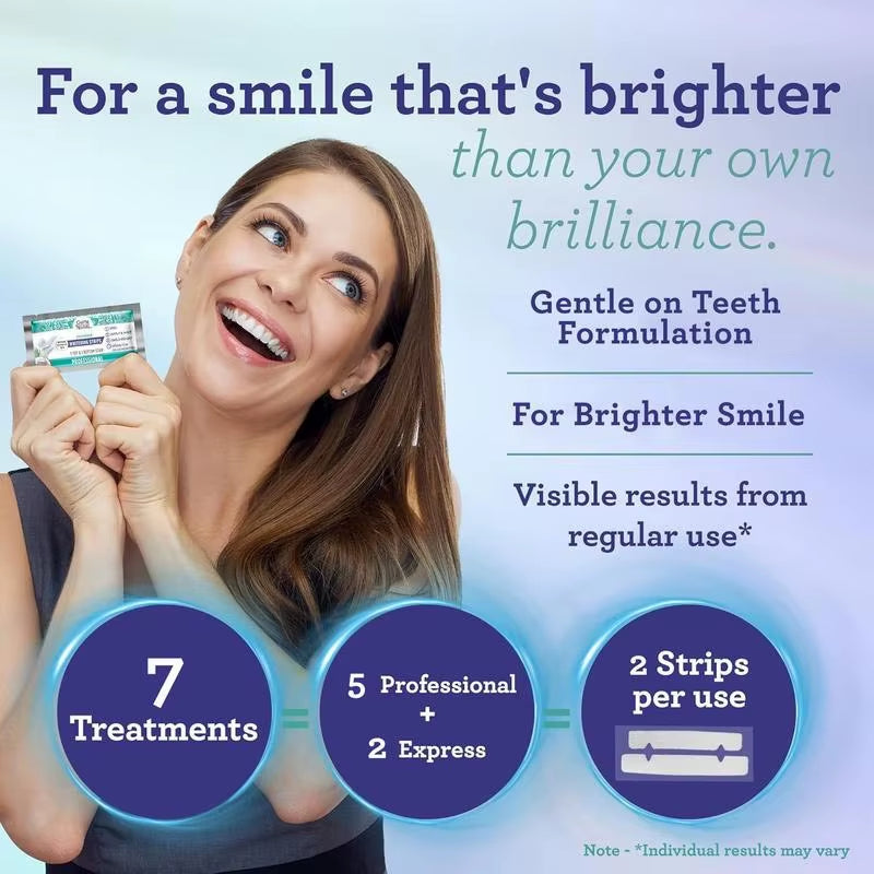 Transform Your Smile with Our 7-Day Whitening Strips - Enamel-Safe, Non-Slip Strips for Sensitive Teeth!